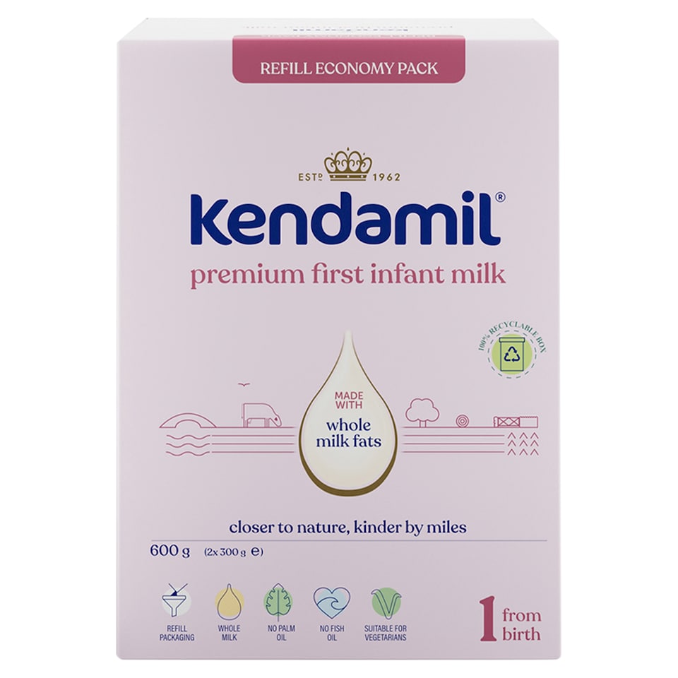 Kendamil Premium 1 počáteční mléčná kojenecká výživa v prášku 2 x 300g (600g)