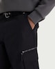 image 2 of F&F Pure Cotton Belted Cargo Shorts in Black