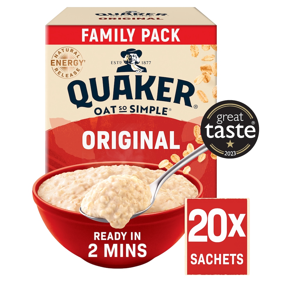 image 1 of Quaker Oat So Simple Original Porridge Sachets Big Pack 20x27g
