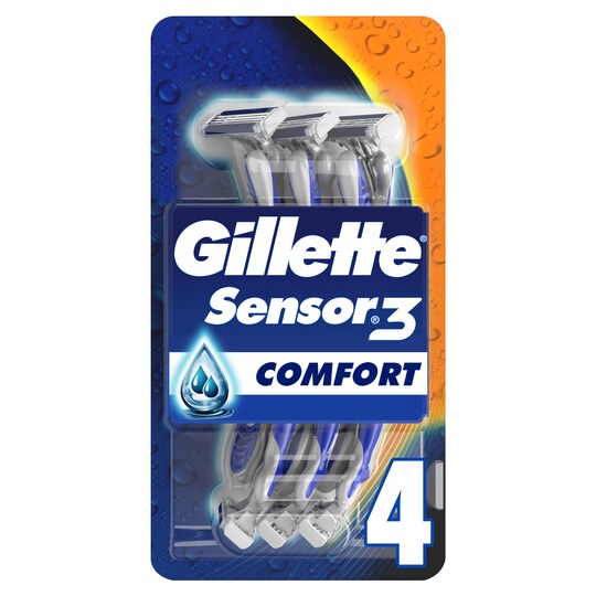 Gillette Sensor 3 Disposable Razors 4 Pack Tesco Groceries