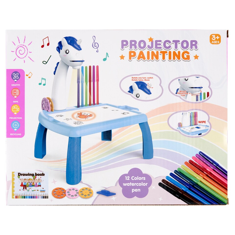 Stolek na kreslení s projektorem