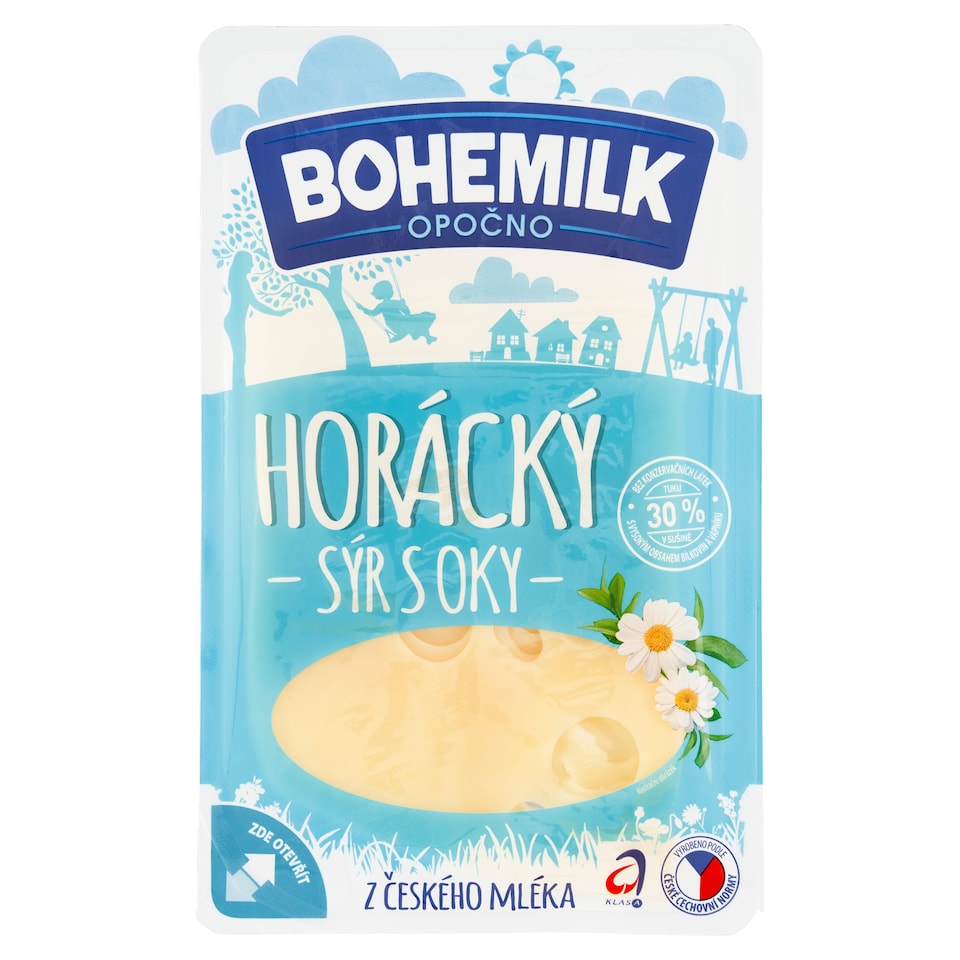 Obrázek 1 pro produkt Bohemilk Horácký sýr s oky plátky 100g