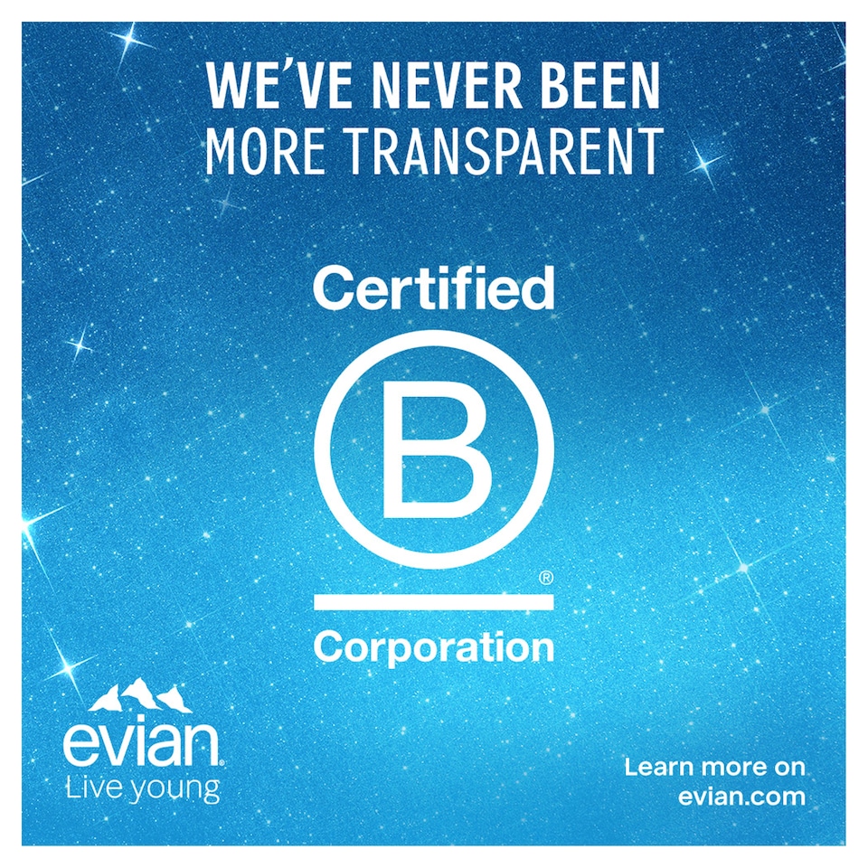 image 1 of Evian Sparkling Natural Bottled Mineral Water 1L