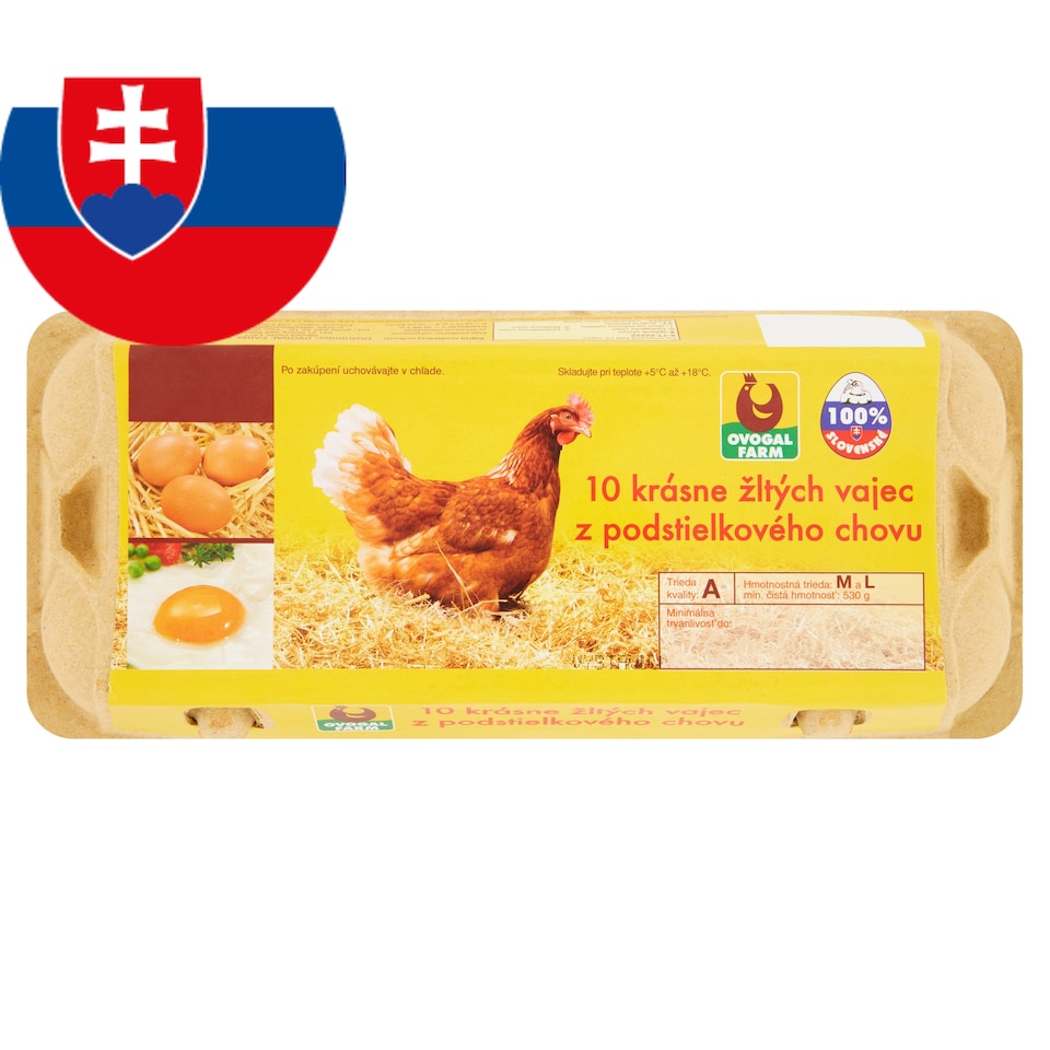Ovogal Farm Vajcia z podstielkového chovu M a L 10 ks