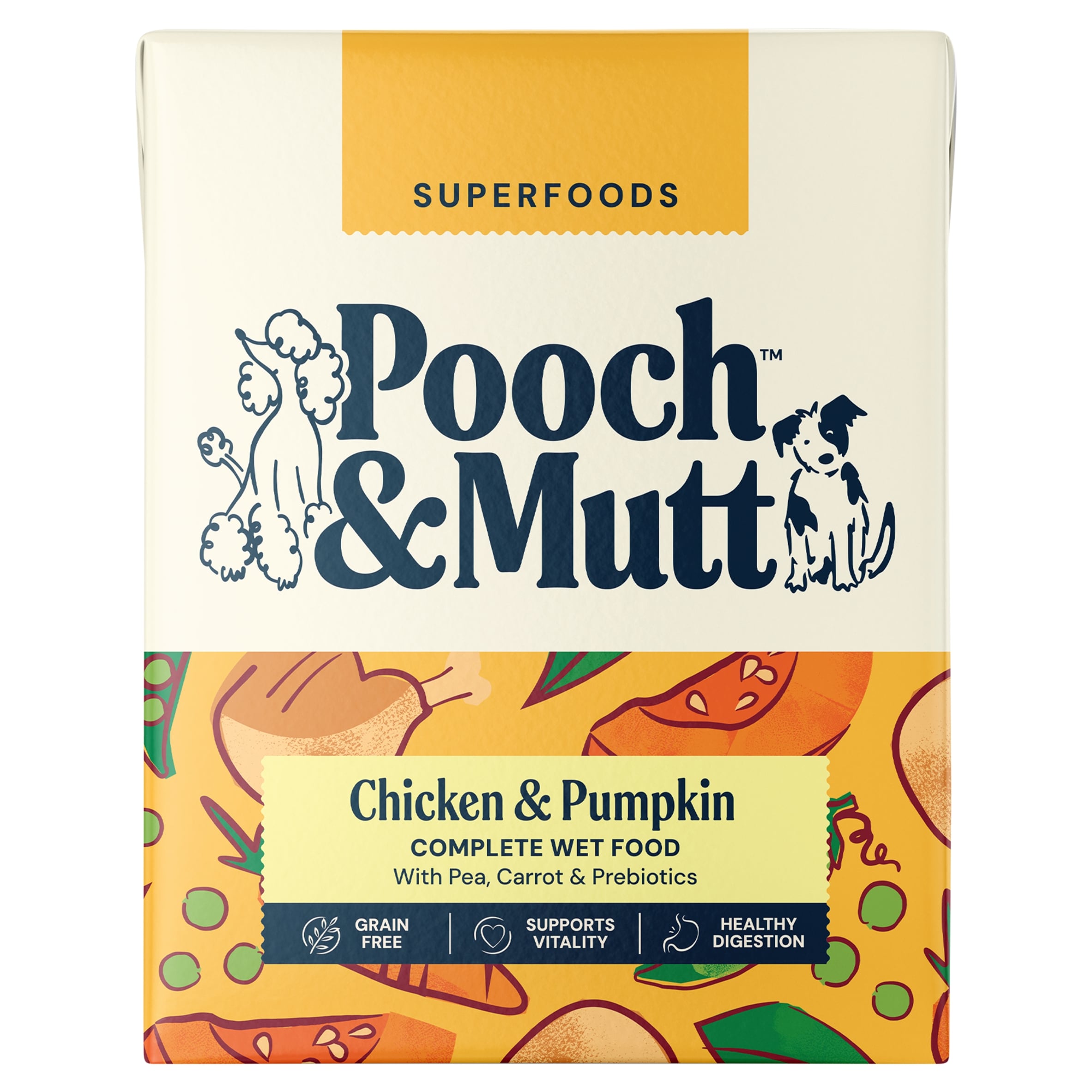 Pooch & Mutt Complete Wet Dog Food, Chicken, Pumpkin & Pea 375g