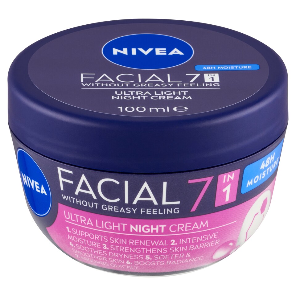 Obrázek 1 pro produkt Nivea Facial 7 v 1 Hydratační noční krém 100ml