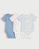 image 1 of Disney Winnie the Pooh 3-Pack Pure Cotton Bodysuits in Blue