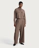 image 1 of F&F Wide Leg Pleated Trousers in Brown