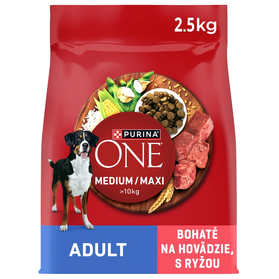 image 1 of Purina ONE Medium/Maxi Adult Granules for Dogs Beef 2.5 kg