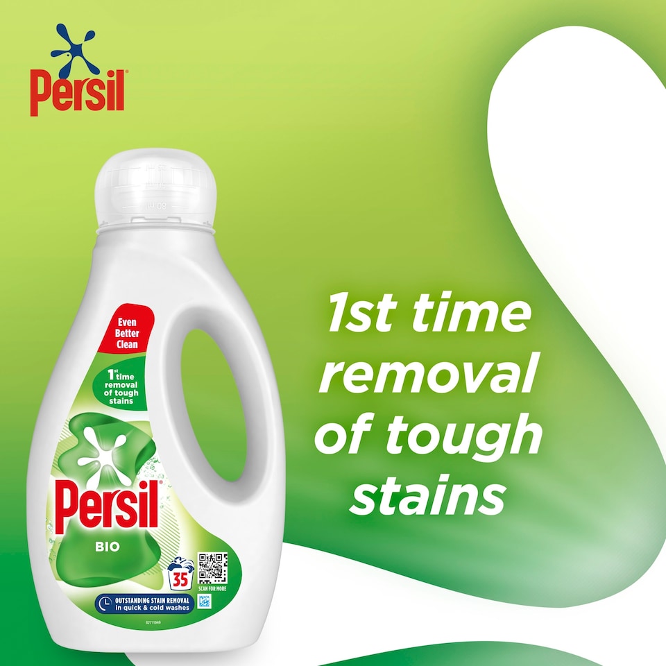 image 1 of Persil Bio Laundry Washing Liquid Detergent 35 Washes 945ML