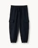 image 3 of F&F Boys Cotton Blend Cargo Joggers in Navy