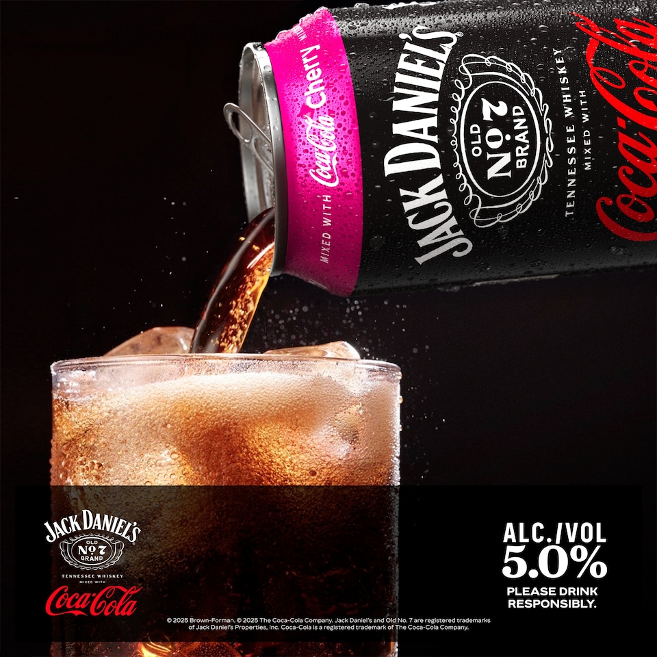 image 1 of Jack Daniels & Coca-Cola Cherry 330ml Can