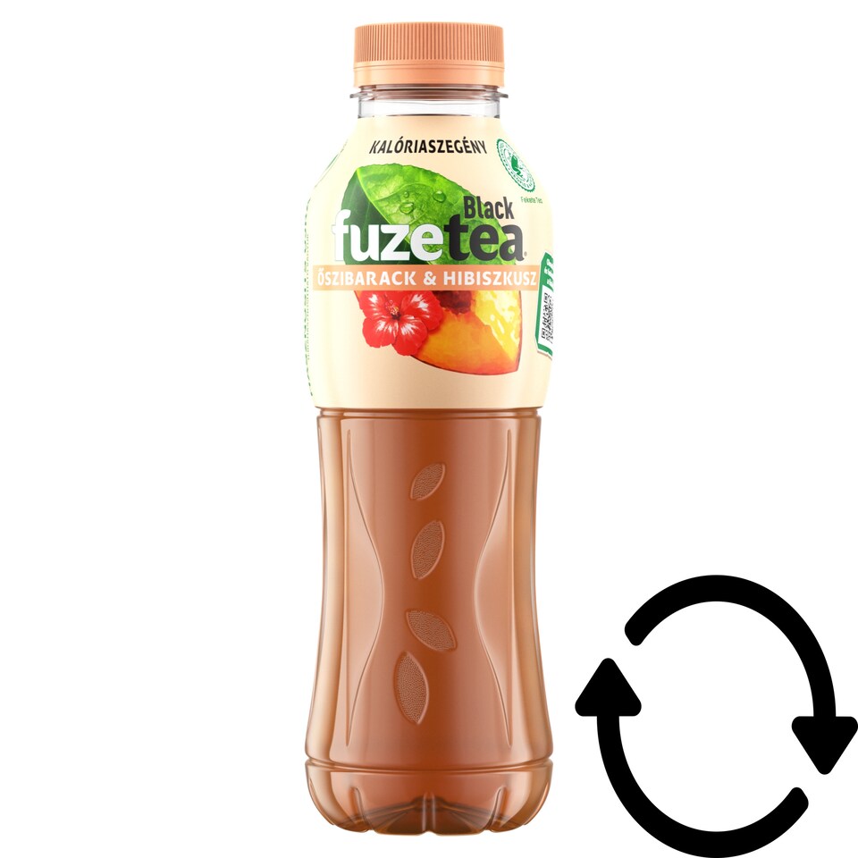 Fuze Tea szénsavmentes őszibarack- és hibiszkuszízű üdítőital fekete tea kivonattal 500 ml