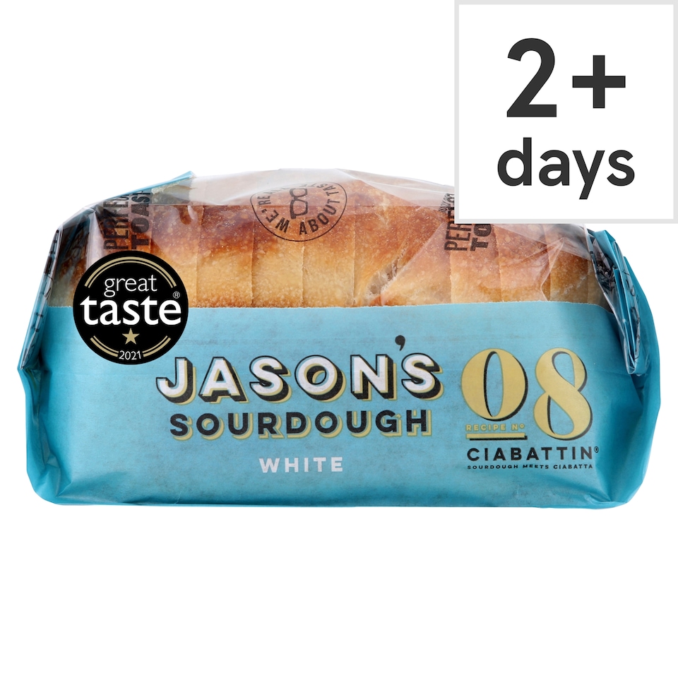 Jason's Recipe No 08 White Sourdough Ciabattin Bread 580g