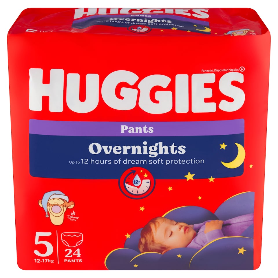 image 1 of Huggies Overnights Pants Size 5 Children 12-17 kg 24 pcs