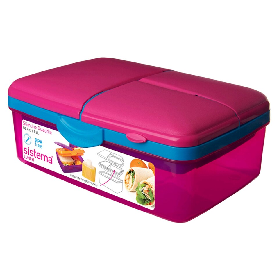 Sistema Quaddie Lunchbox Pink/Purple