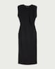 image 4 of F&F Sleeveless Ruched Side Midi Dress in Black
