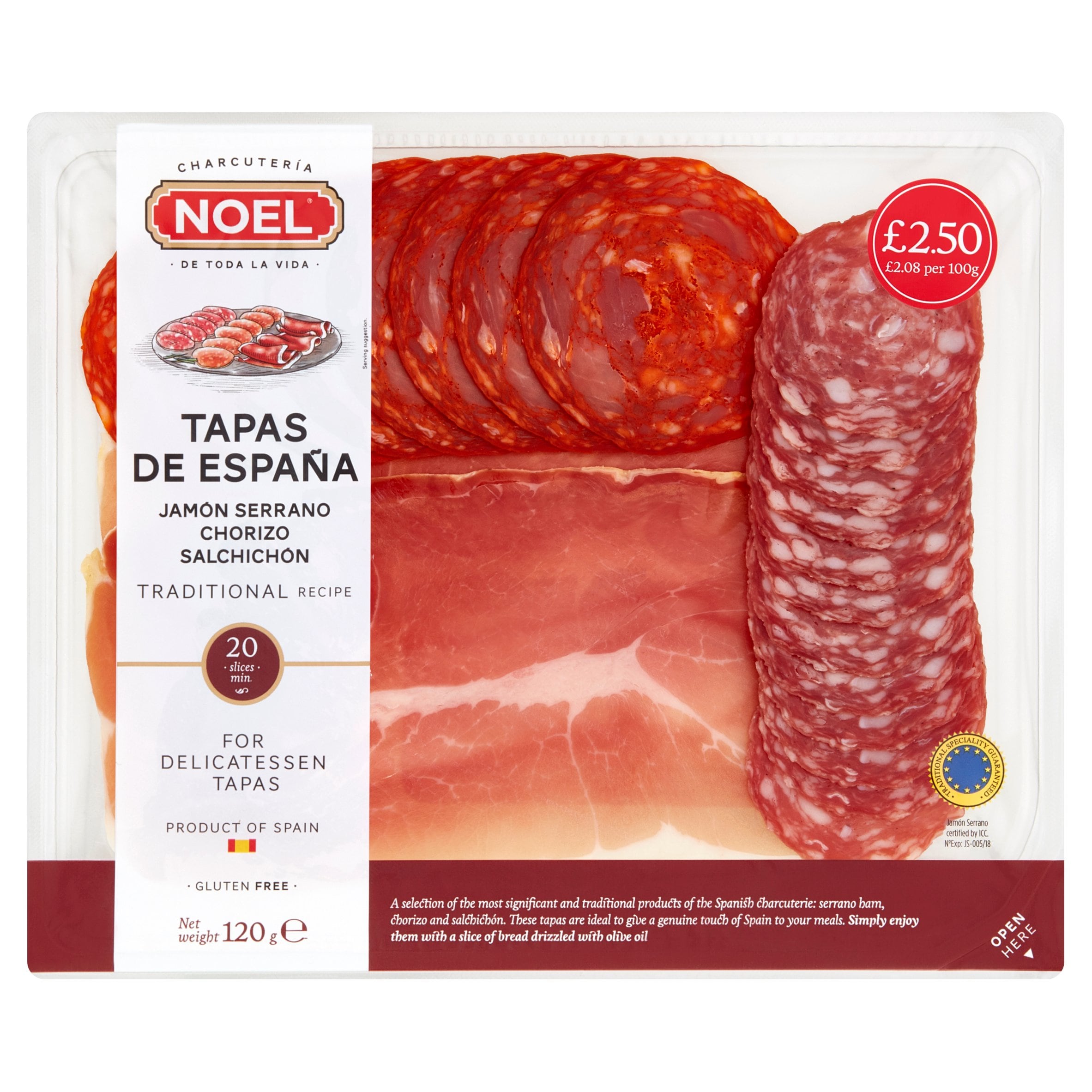 Noel Sliced Tapas Selection 120G