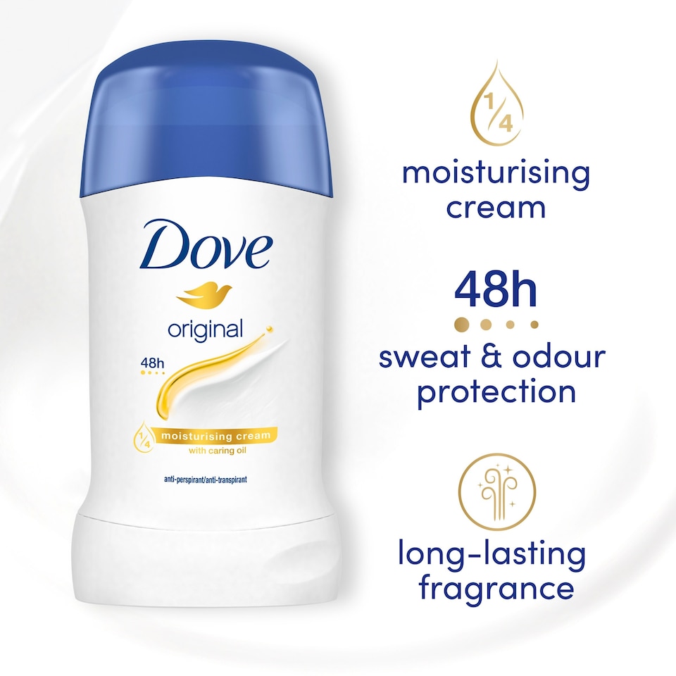 image 1 of Dove Women Original 48h Antiperspirant Deodorant Stick 40ml