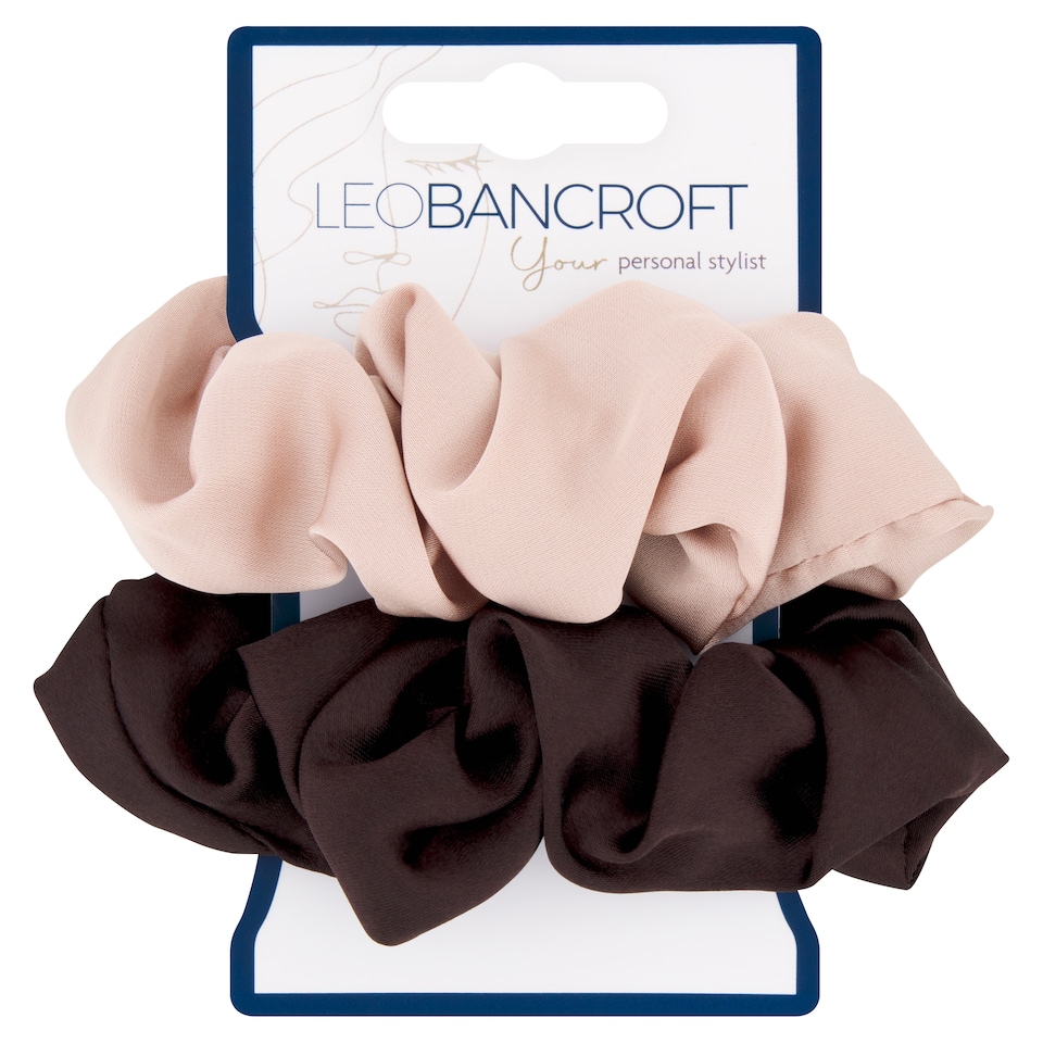 Leo Bancroft Satin Scrunchies Pink 2 Pack