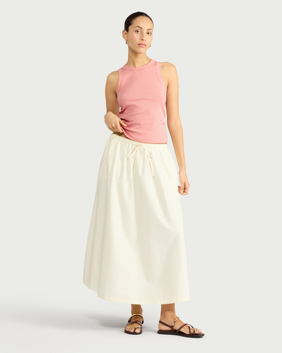 image 1 of F&F Cotton Rich Ribbed Vest in Dusty Pink