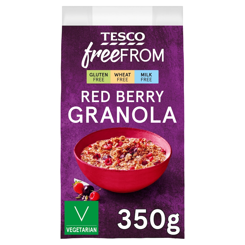 image 1 of Tesco Free From Red Berry Granola 350g