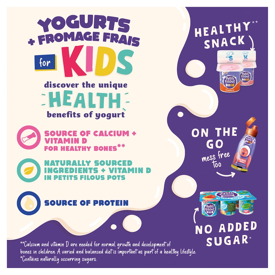 image 1 of Petis Filous Magic Squares Strawberry Vanilla Yoghurt 4 X80g