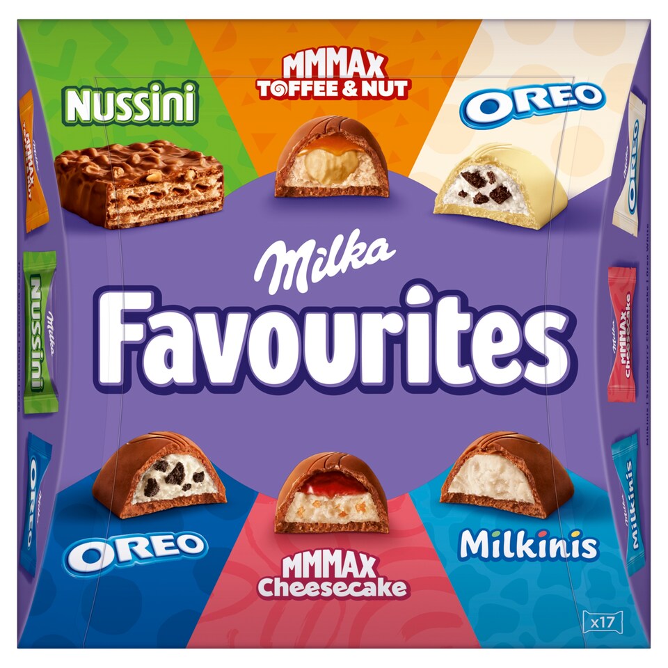 Milka Favourites csokoládé válogatás 17 db 158 g
