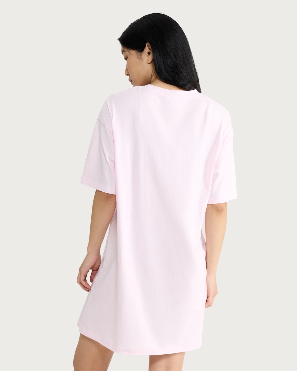 image 1 of My Melody Pure Cotton Cherry Print Nightdress in Pink