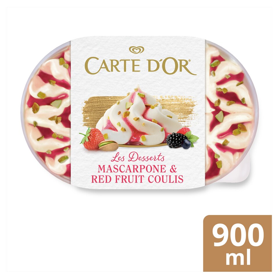 Obrázek 1 pro produkt Carte d'Or Mascarpone a Red Fruit Coulis zmrzlina 900ml