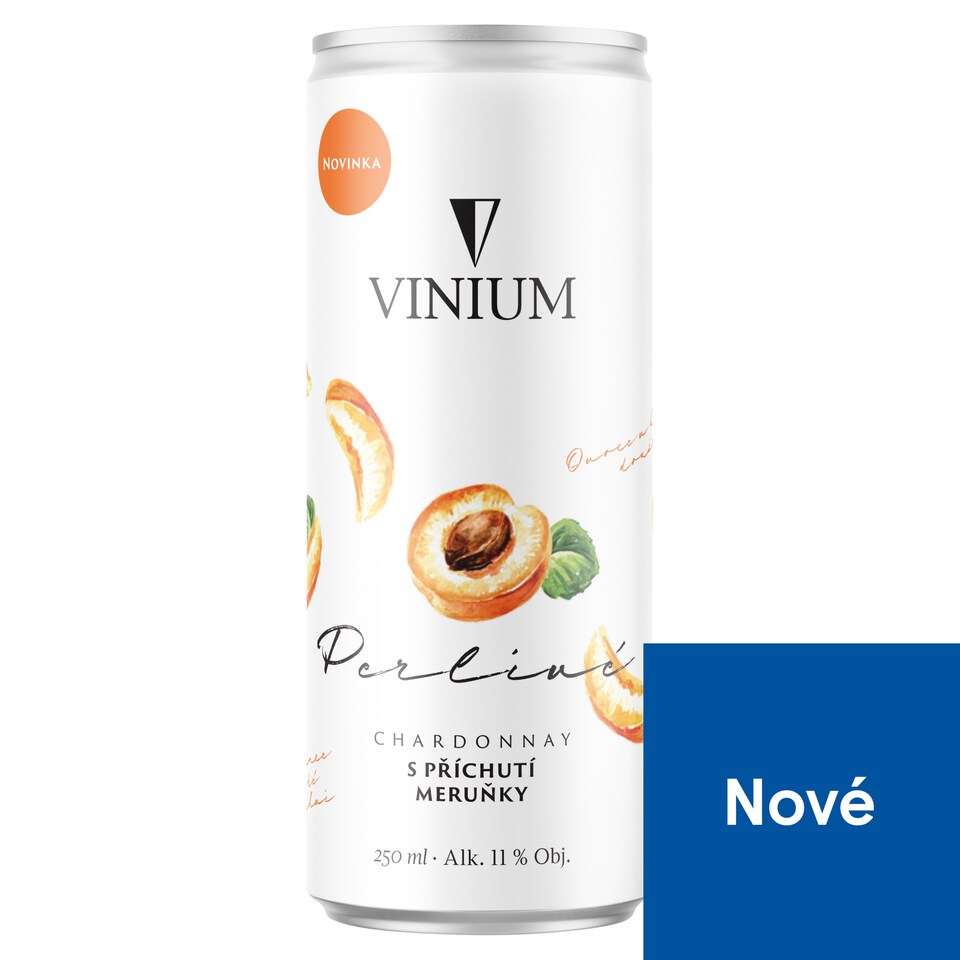 Vinium Perlivé Chardonnay s příchutí meruňky 250ml