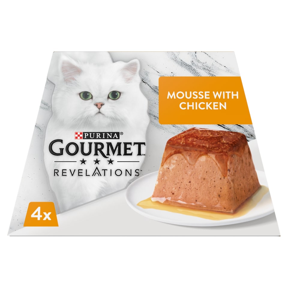 image 1 of GOURMET Revelations Mousse Chicken Wet Cat Food 4x57g