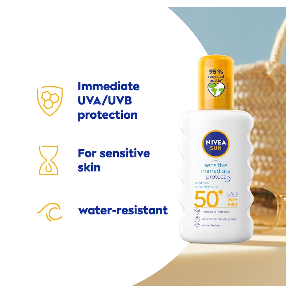image 1 of Nivea Sun Spray Sensitive Soothing Spray Spf50+ 200Ml