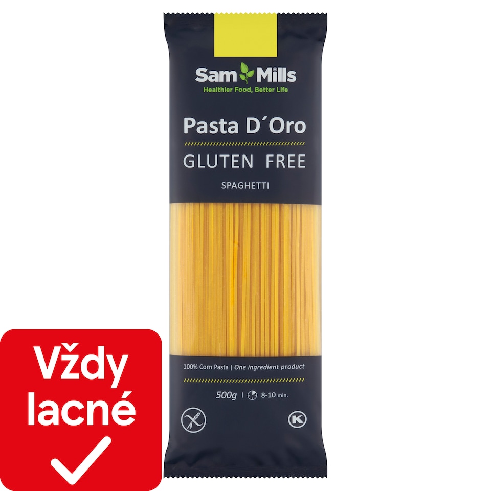obrázok 1 z Sam Mills Pasta D'Oro Spaghetti 100% kukuričné cestoviny bez gluténu 500 g