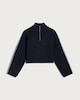 image 4 of F&F Half Zip Cropped Jumper in Navy
