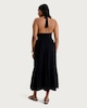 image 3 of F&F Pure Cotton Halter Neck Midi Beach Dress in Black