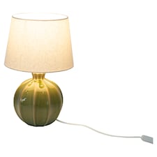 F&F Home Green Ribbed Table Lamp