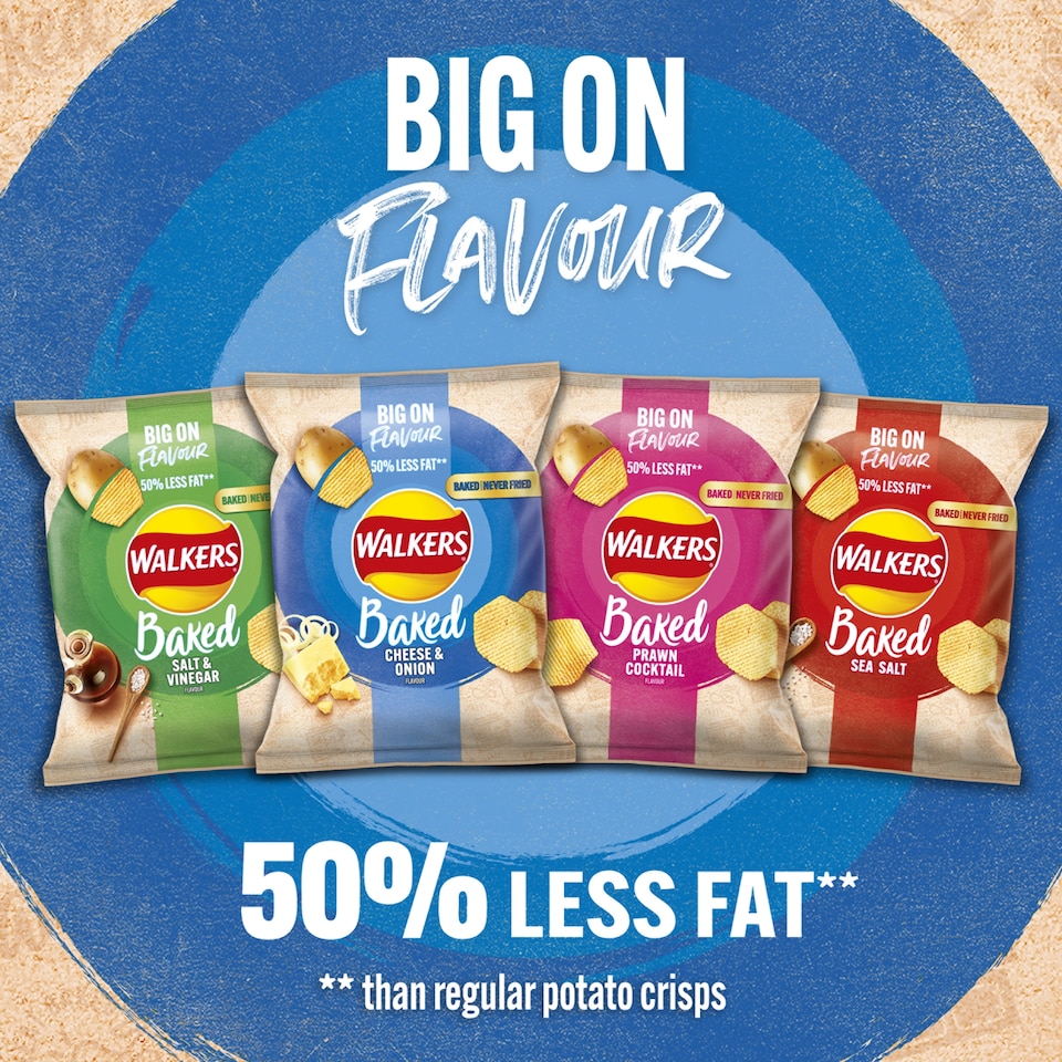 image 1 of Walkers Baked Cheese & Onion Grab Bag Crisps 37.5g