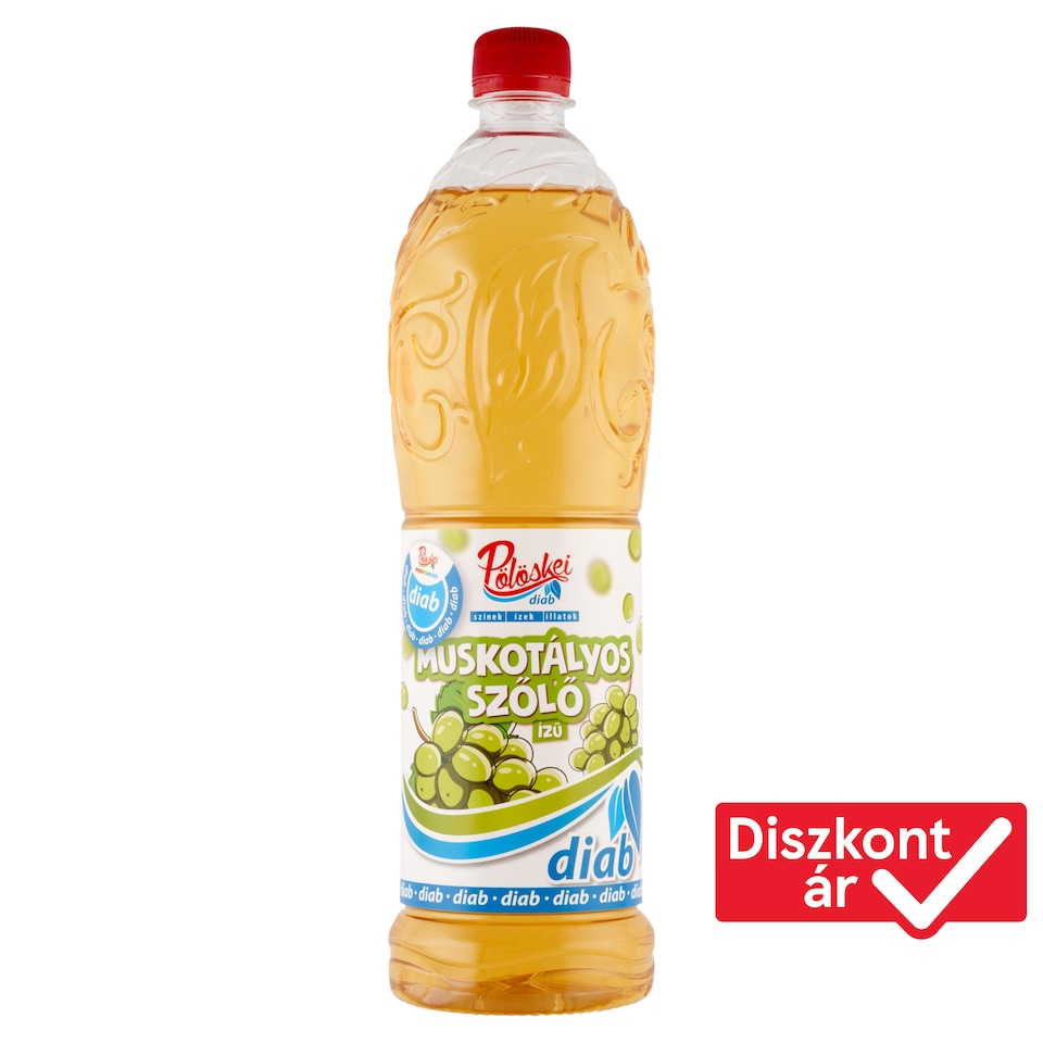 Pölöskei Diab muskotályos szőlő ízű szörp édesítőszerekkel 1 l
