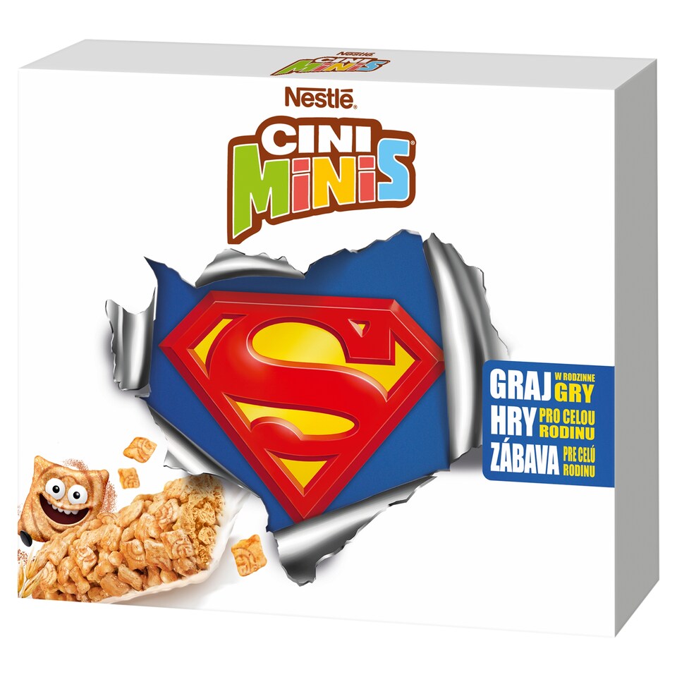 Nestlé CINI-MINIS raňajková cereálna škoricová tyčinka, polomáčaná v bielej poleve 4 x 25 g