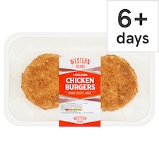 Western Brand 4 Breaded Chicken Burgers 454g