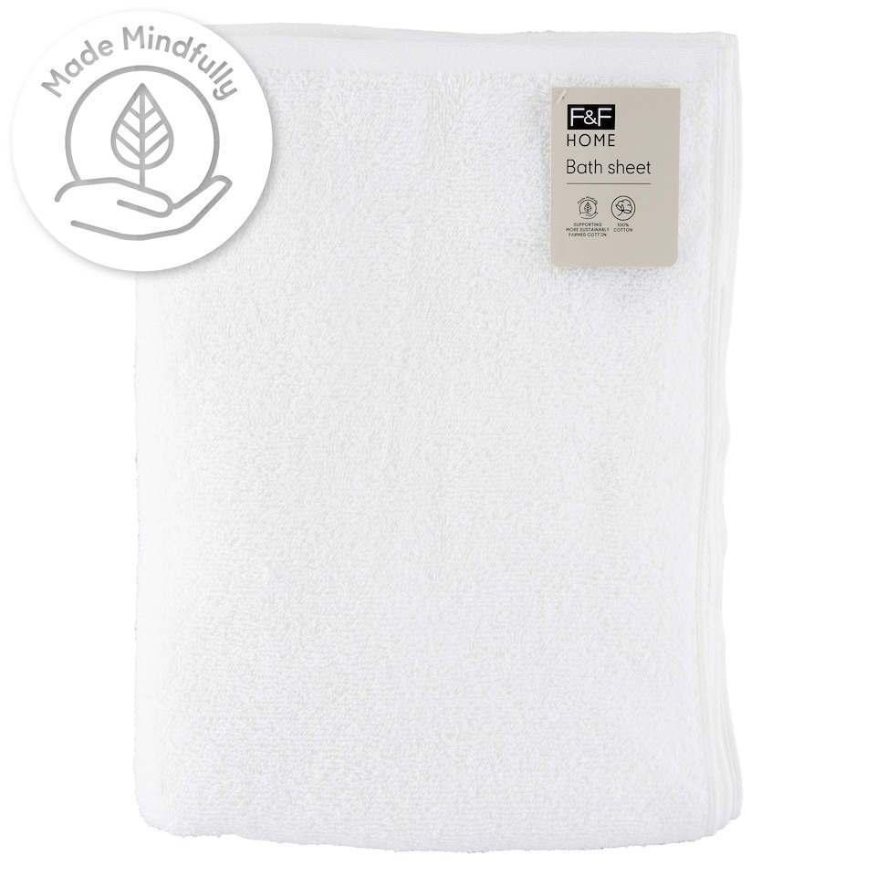 F&F Home Basics fehér fürdőlepedő 100 cm x 140 cm