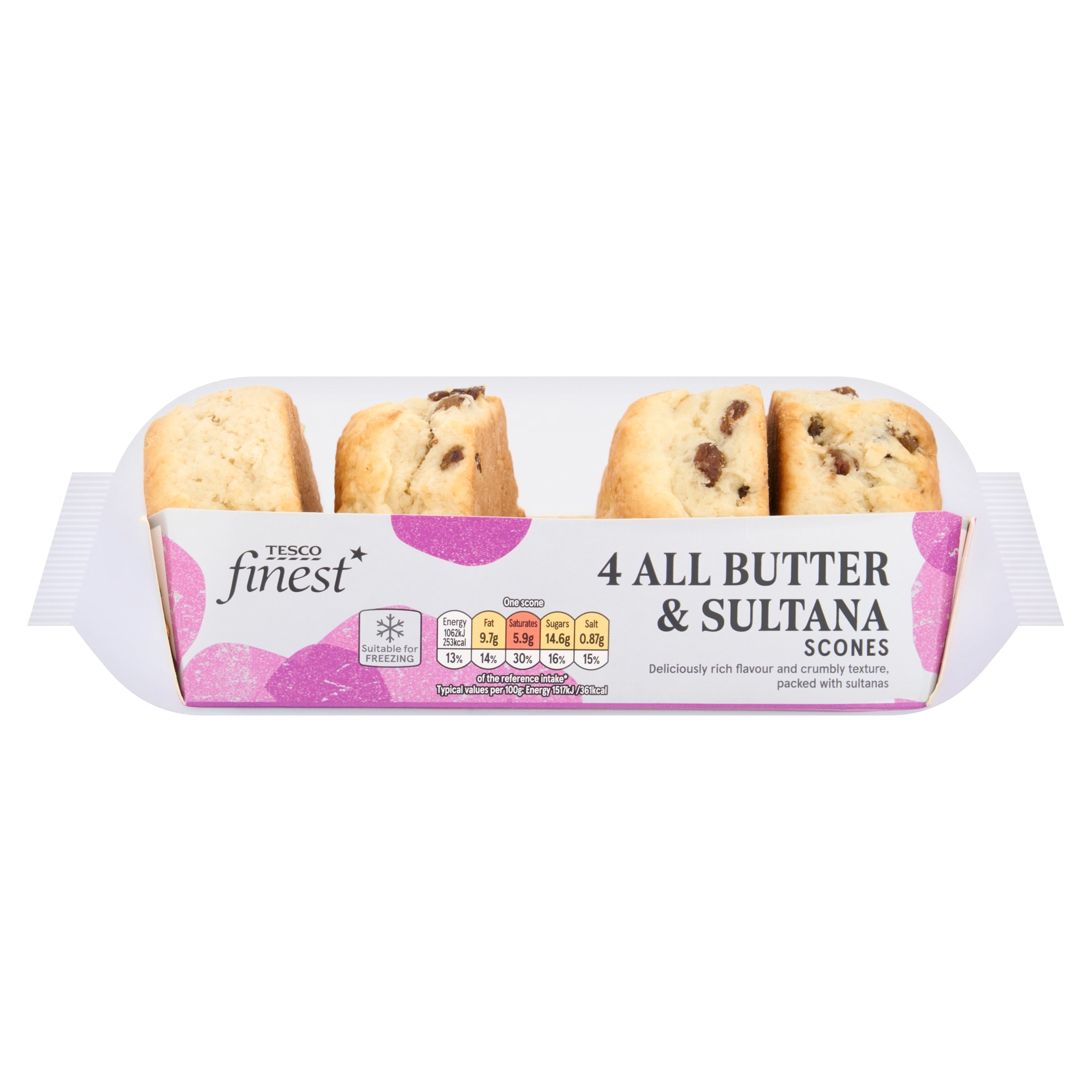 Tesco Finest All Butter Sultana Scones 4 Pack