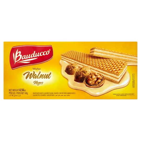 Bauducco Wafers With Nut Flavoured Filling 140G Tesco Groceries