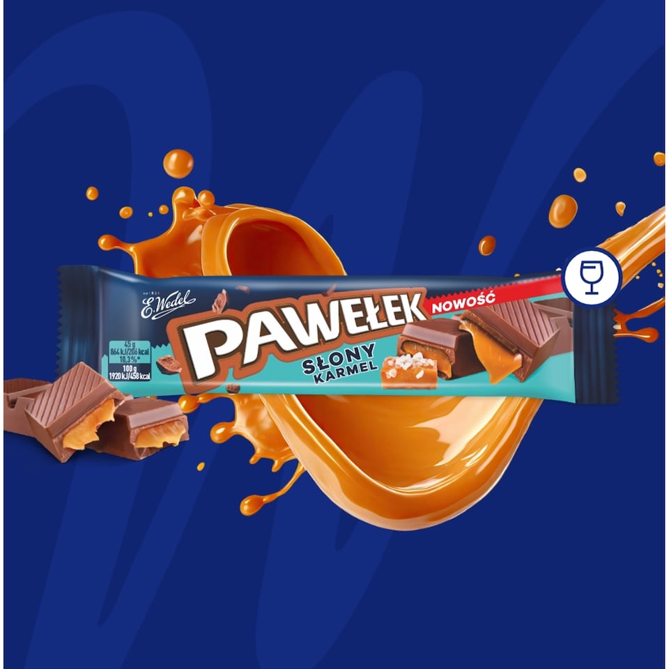 image 1 of Wedel Pawelek Bar with Salted caramel filling 45g