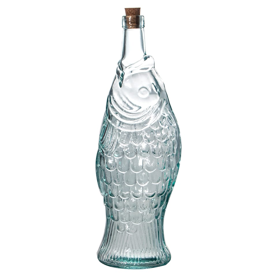 F&F Home Fish Recycled Glass Jug