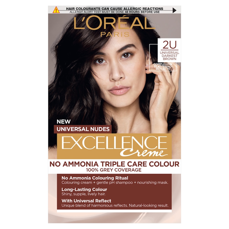 image 1 of L'Oreal Paris Excellence Nudes Universal 2U Darkest Brown Permanent Hair Dye