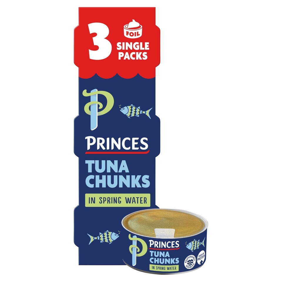 image 1 of Princes Tuna Chunk In Spring Water 3X80g Foil Lid
