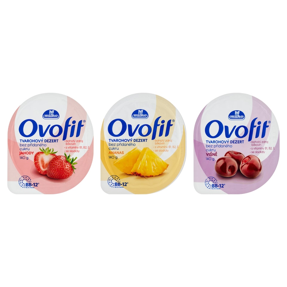 Obrázek 1 pro produkt Milko Ovofit Tvarohový dezert bez přidaného cukru 140g