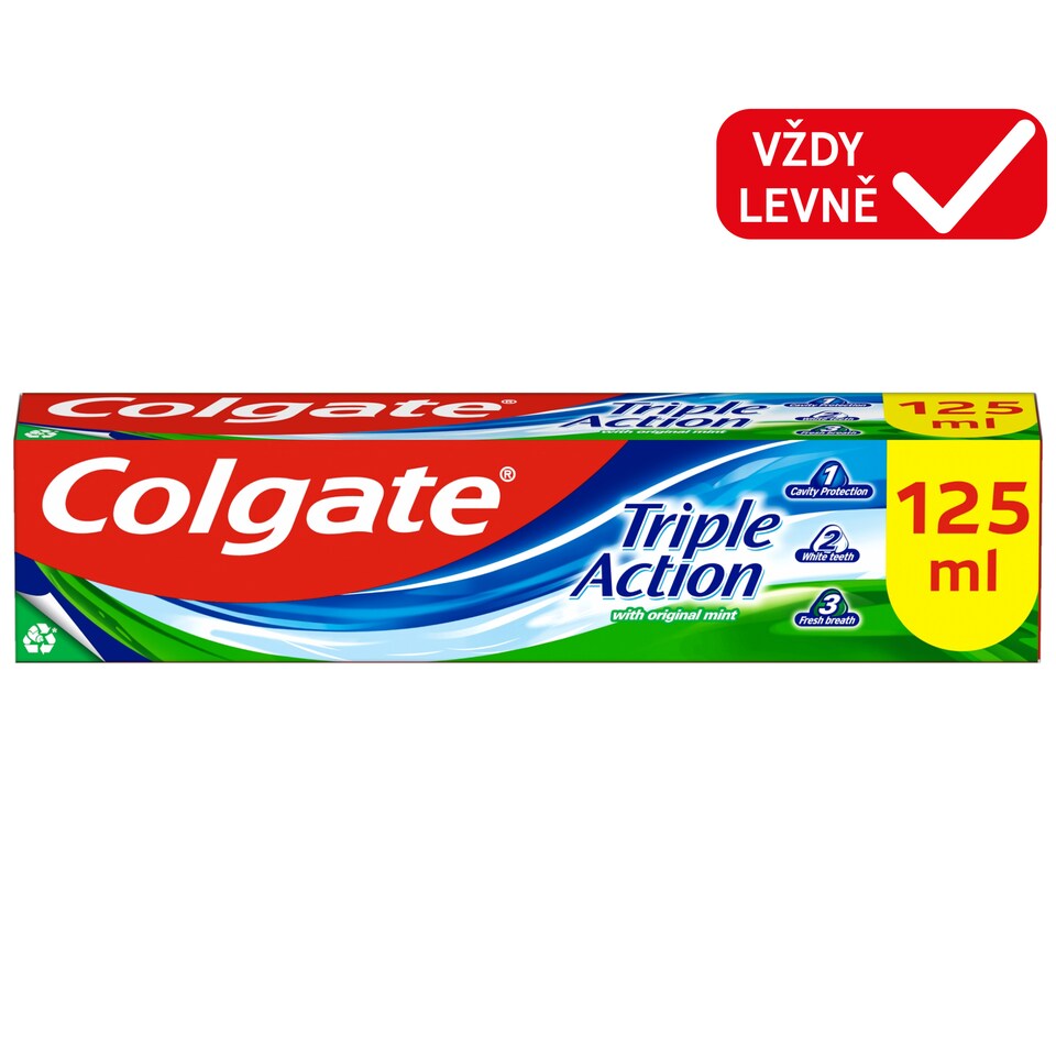 Obrázek 1 pro produkt Colgate Triple Action Original zubní pasta 125 ml